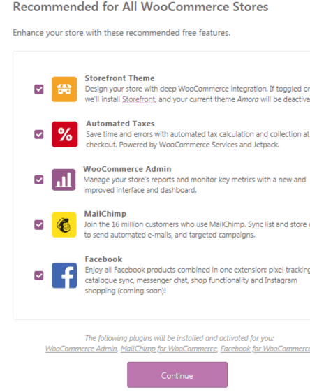 WooCommerce features