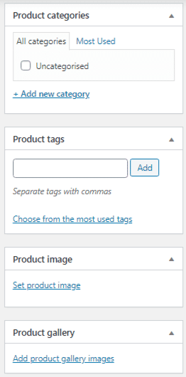 WooCommerce product categories