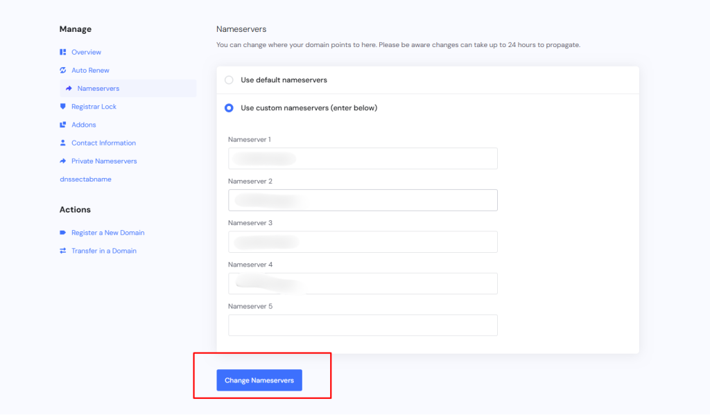 click-on-change-nameserver