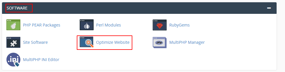 cPanel - Software